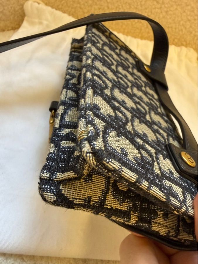 Dior 迪奧 Saddle 刺繡馬鞍包,經典老花 Oblique 印花,附腰帶,可單肩/斜挎/胸包,女款-3
