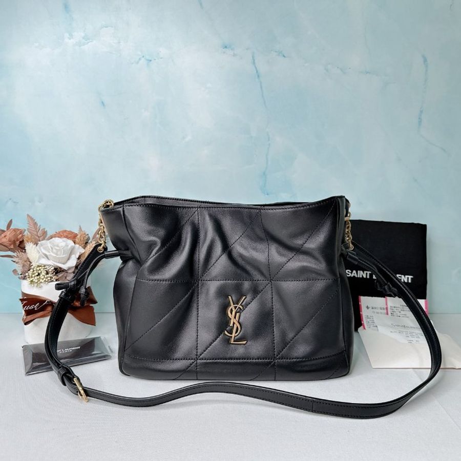 YSL Jamie黑金羊皮福袋包-0