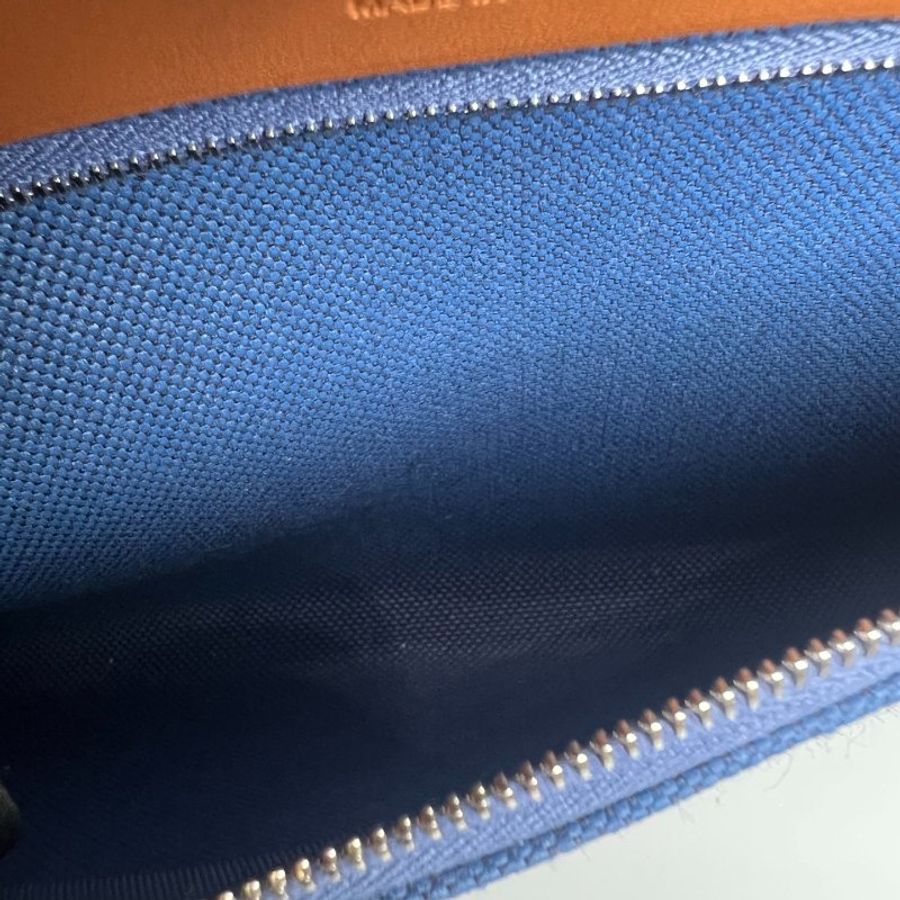 HERMES Z刻 藍帆布HERBAG 31肩背包-6