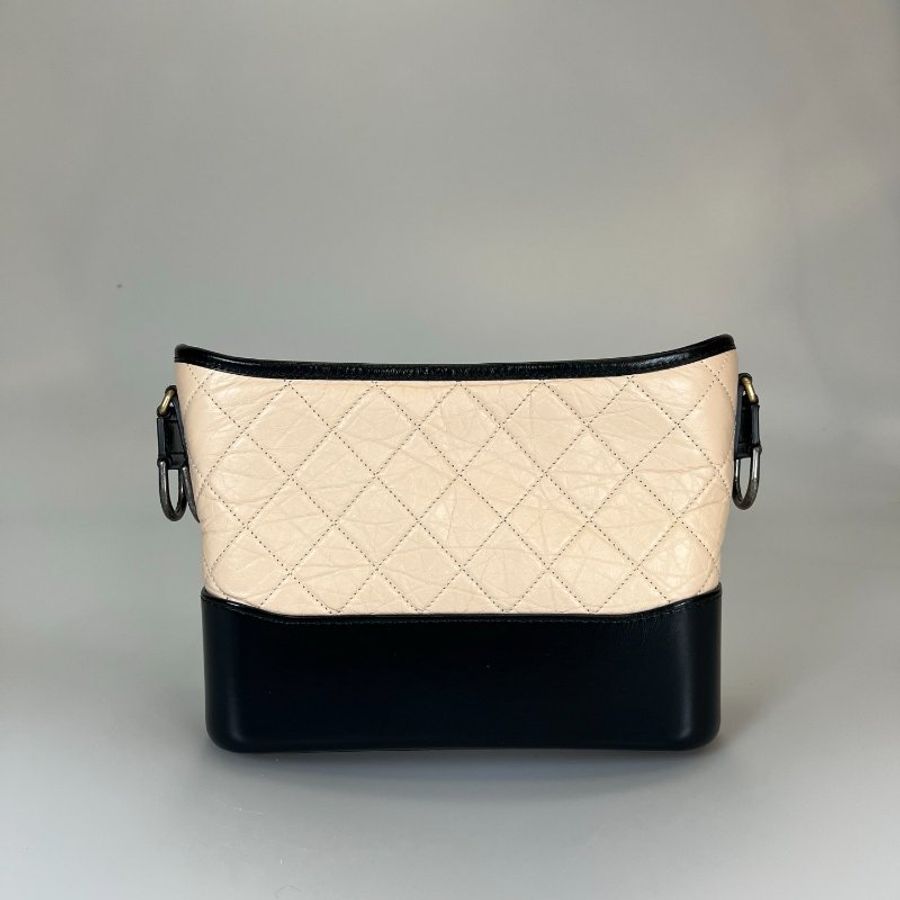 CHANEL 流浪包中號 黑奶茶 保卡款30開-2