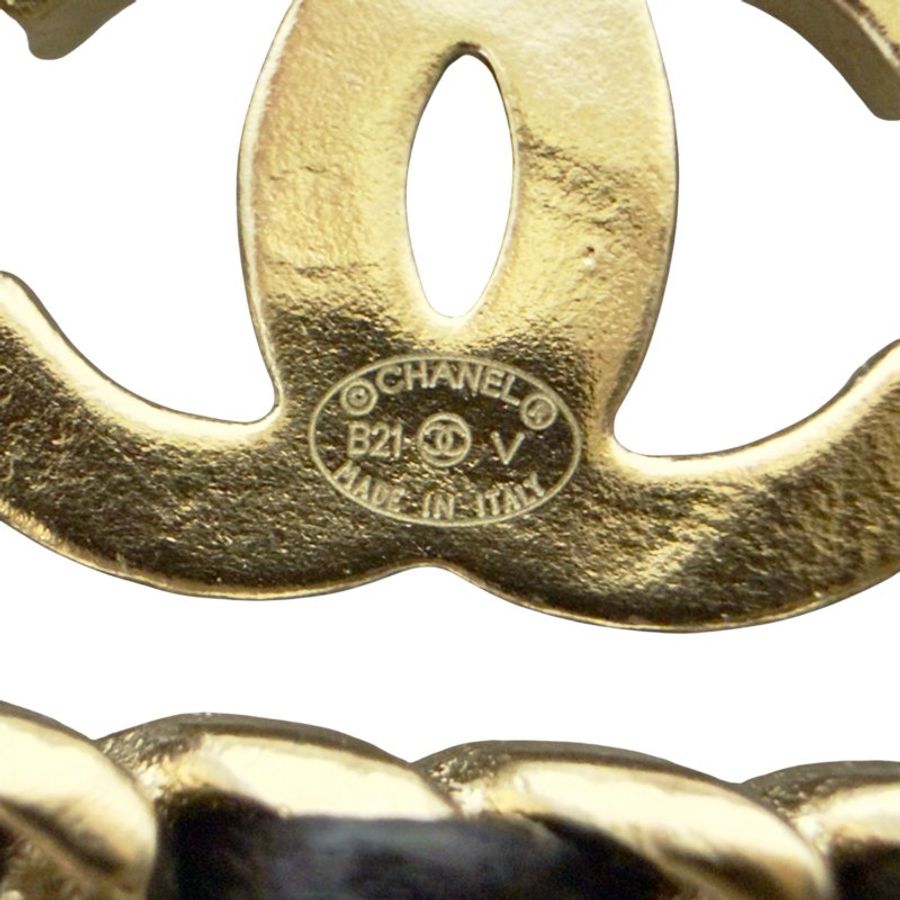 CHANEL CC 水鑽 皮穿鏈 香水樽 胸針-8