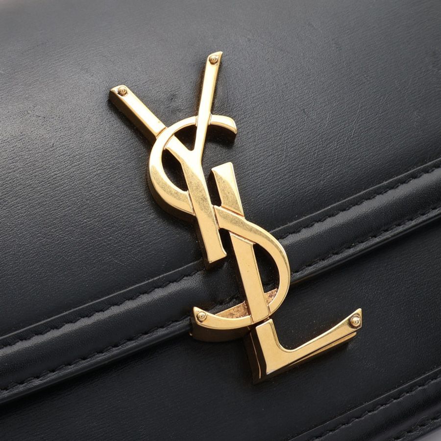 黑色牛皮 Solferino 肩背包【SAINT LAURENT YSL 聖羅蘭】 634306-8