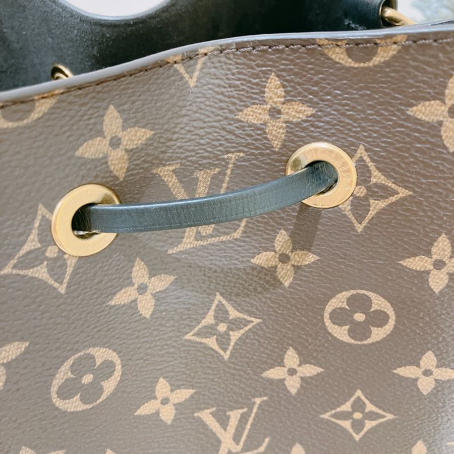 TK2097 Louis Vuitton 水桶包中號黑色老花 金扣肩背包 Black Monogram Canvas NéoNoé MM Bag-14