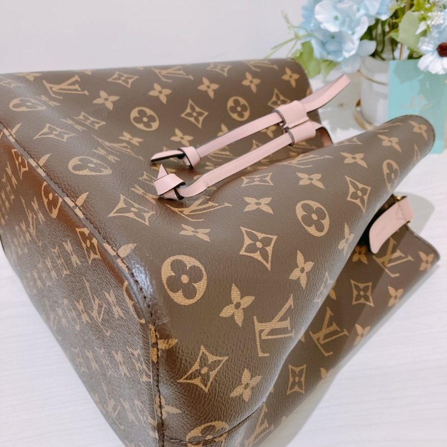 TK2098 路易威登 水桶包中號 老花 粉紅 金扣肩背包 Vuitton Rose Poudré Pink Monogram Canvas NéoNoé MM Bag-7