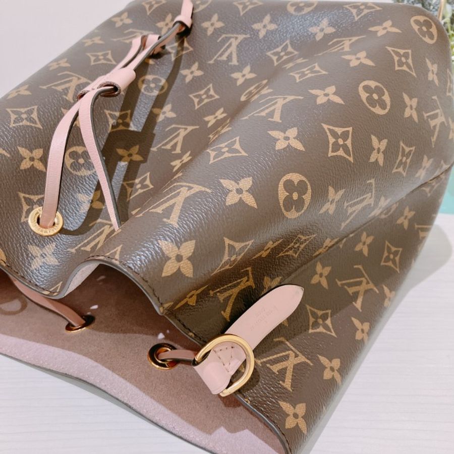 TK2098 路易威登 水桶包中號 老花 粉紅 金扣肩背包 Vuitton Rose Poudré Pink Monogram Canvas NéoNoé MM Bag-9