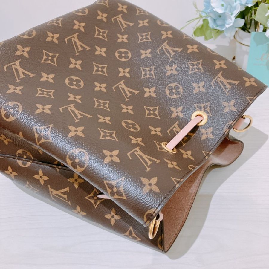 TK2098 路易威登 水桶包中號 老花 粉紅 金扣肩背包 Vuitton Rose Poudré Pink Monogram Canvas NéoNoé MM Bag-12