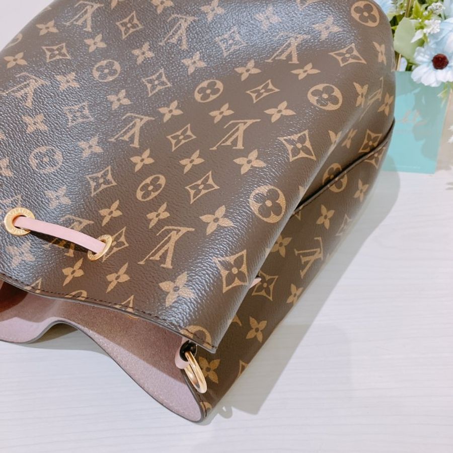 TK2098 路易威登 水桶包中號 老花 粉紅 金扣肩背包 Vuitton Rose Poudré Pink Monogram Canvas NéoNoé MM Bag-13