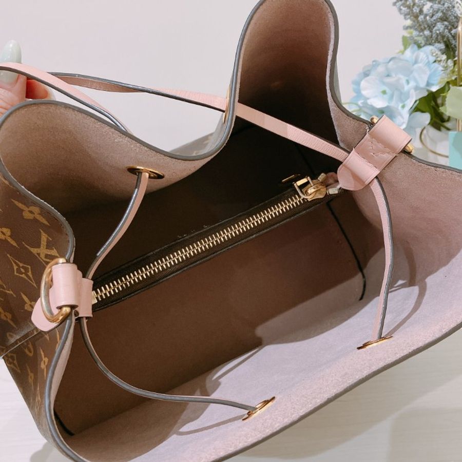 TK2098 路易威登 水桶包中號 老花 粉紅 金扣肩背包 Vuitton Rose Poudré Pink Monogram Canvas NéoNoé MM Bag-22