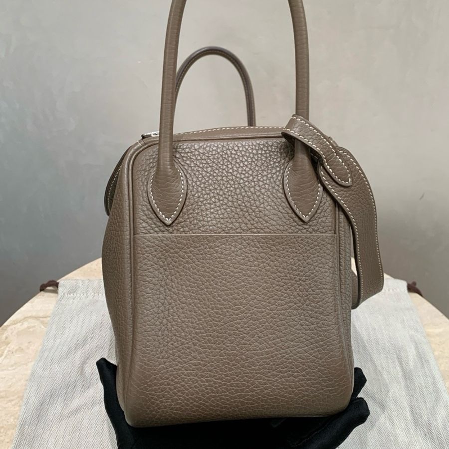 Hermes/愛馬仕 Lindy26手提包單肩包 大象灰銀扣-4