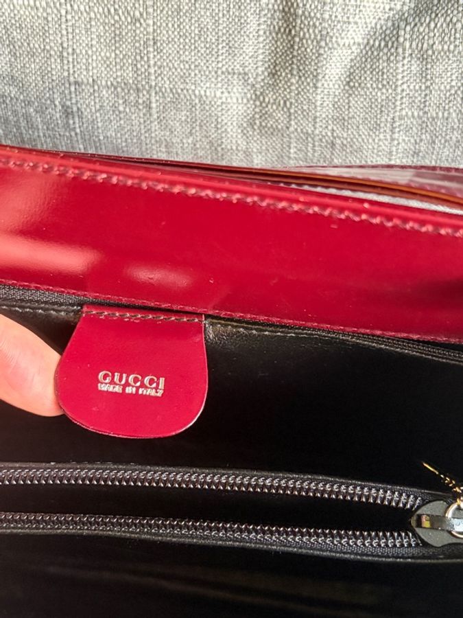 Vintage Gucci 酒紅漆皮肩背包 Patent Leather Shoulder Bag｜日本中古-3