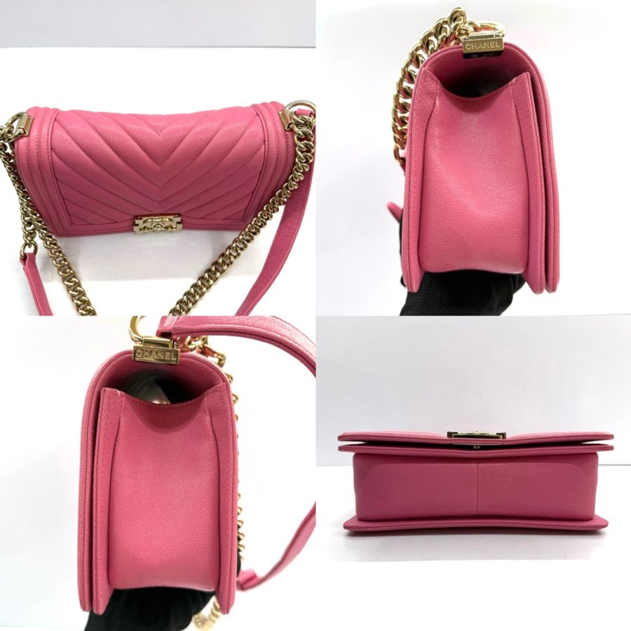 CHANEL 香奈兒 粉色BOY25 MEDIUM CAVIAR NO.29-3