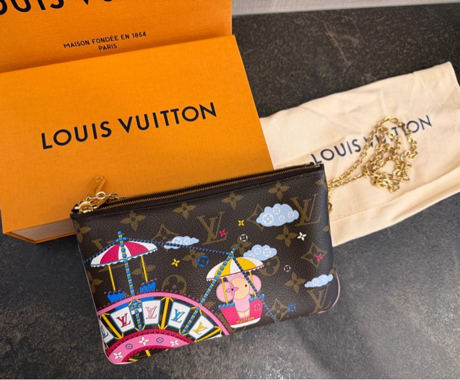 Louis Vuitton (LV) 雙層長鏈條斜背包-0