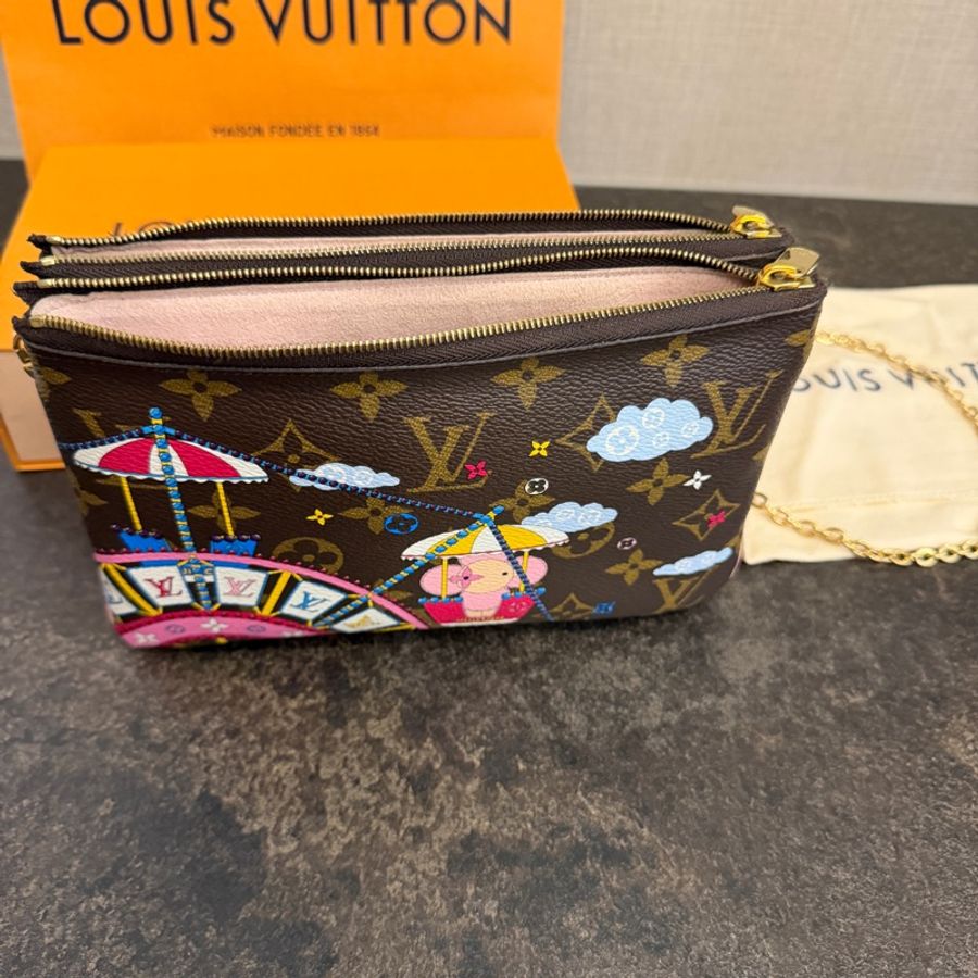 Louis Vuitton (LV) 雙層長鏈條斜背包-1