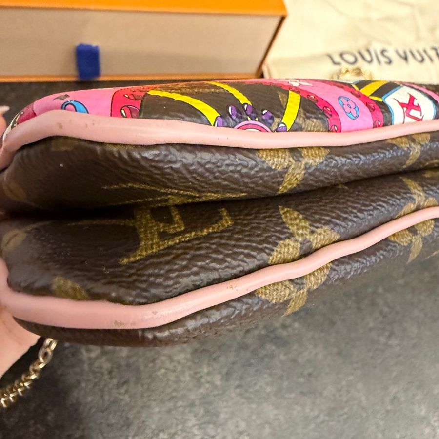 Louis Vuitton (LV) 雙層長鏈條斜背包-3