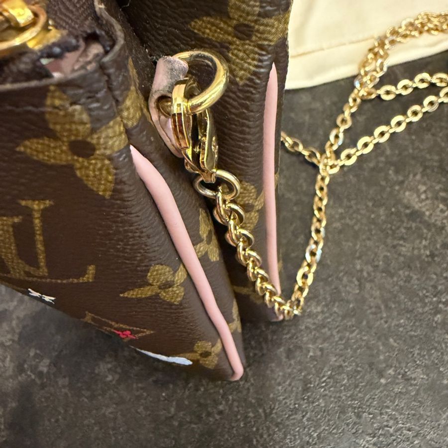 Louis Vuitton (LV) 雙層長鏈條斜背包-6