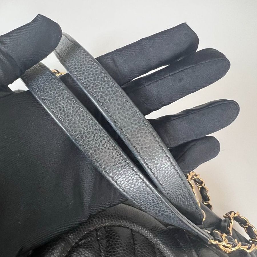 CHANEL 金鍊托特包 黑荔枝 A67294/保卡款17開-9