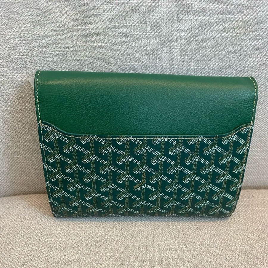 Goyard戈雅Chypre Pouch-Wallet信封包手拿包斜背包 綠色-2
