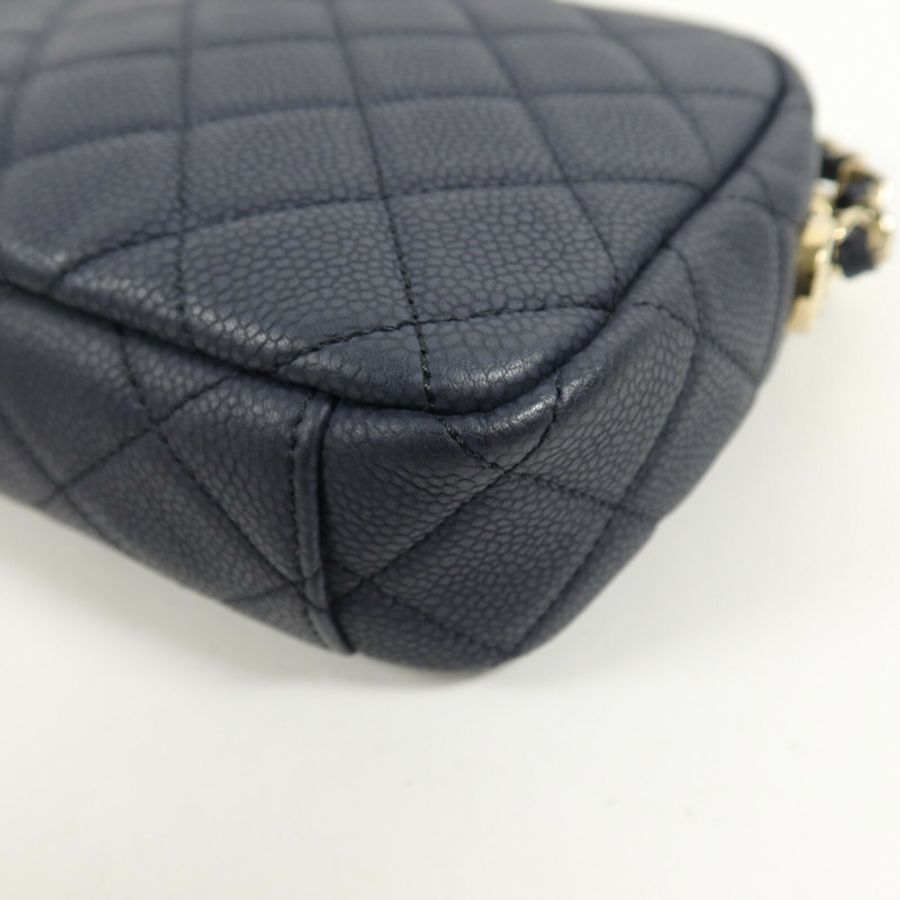 CHANEL 牛皮皮革Camera Bag鏈帶肩背袋-13