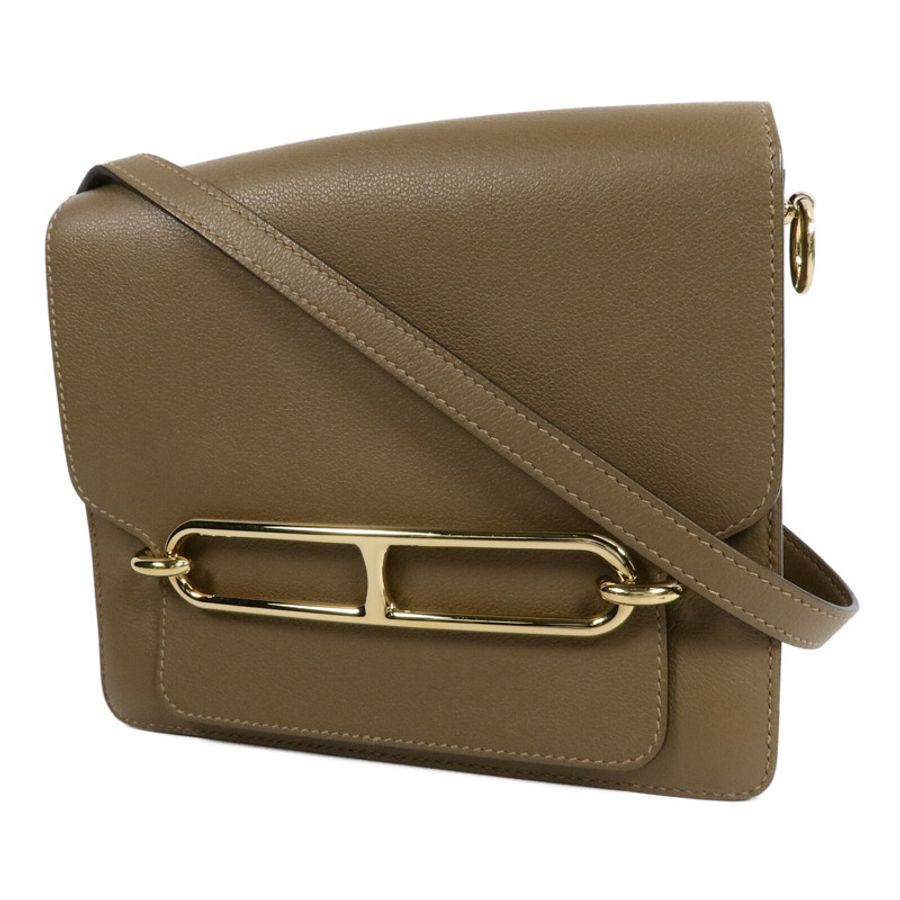 HERMES Evercolor皮革Roulis 23肩背袋Alezan-2