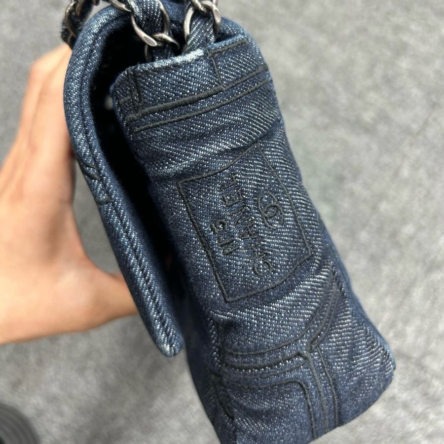 Chanel 香奈兒 極品 浮雕 香水瓶 牛仔 cf單肩包斜背包-4