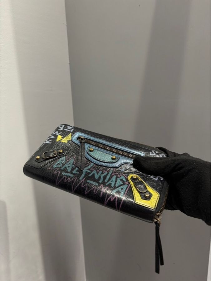 Balenciaga 巴黎世家 塗鴉機車長夾 |Classic Trend CT精品|台北東區實體-4