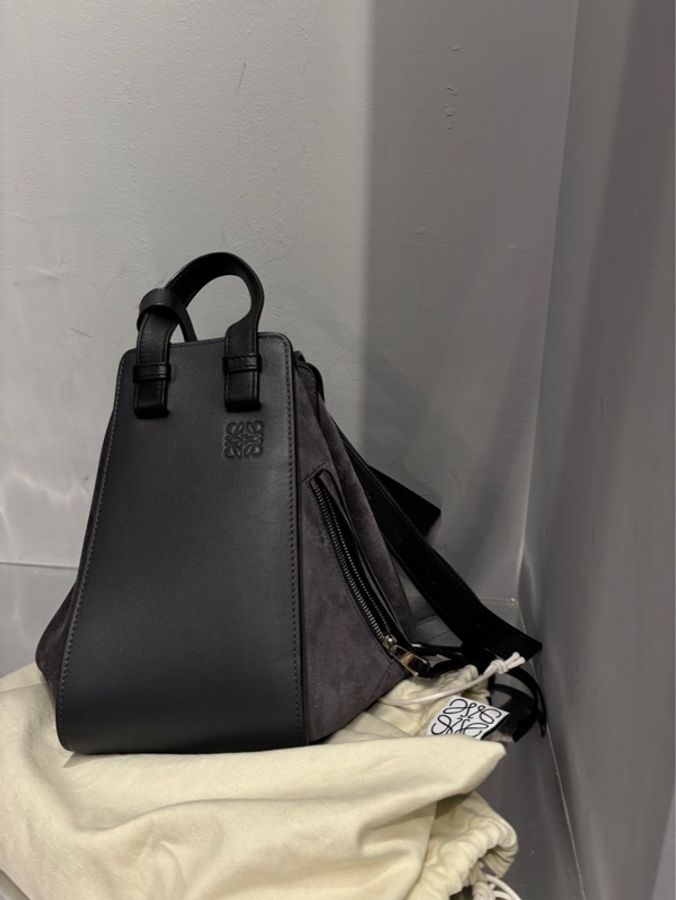 Loewe Hammock 黑灰拼色 吊床包 小號 |Classic Trend CT精品|台北東區實體-2
