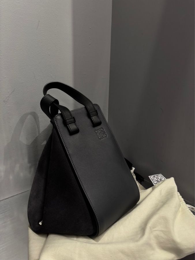Loewe Hammock 黑灰拼色 吊床包 小號 |Classic Trend CT精品|台北東區實體-3