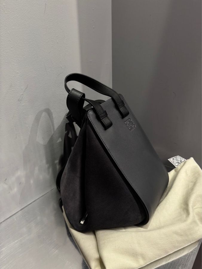 Loewe Hammock 黑灰拼色 吊床包 小號 |Classic Trend CT精品|台北東區實體-5