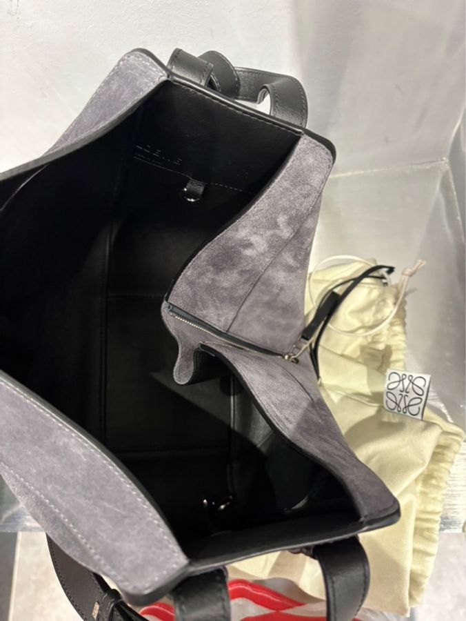 Loewe Hammock 黑灰拼色 吊床包 小號 |Classic Trend CT精品|台北東區實體-7