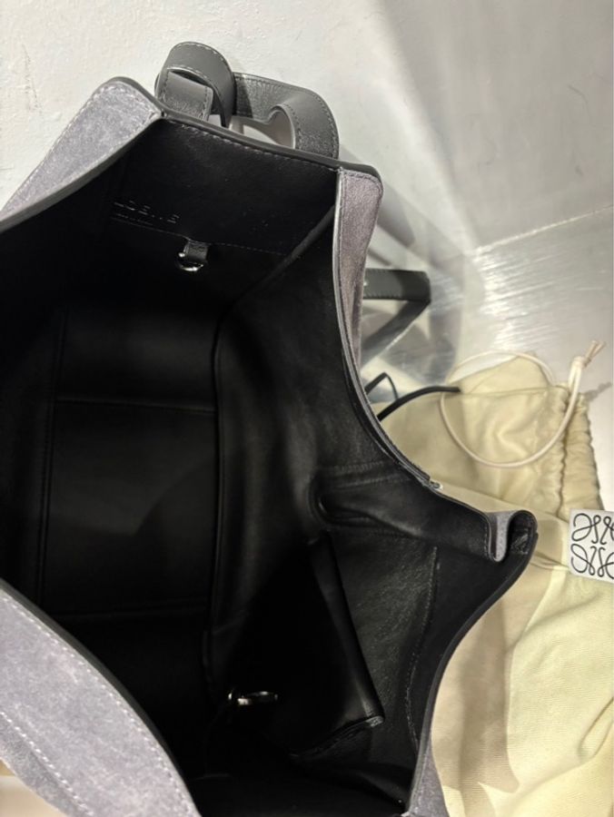 Loewe Hammock 黑灰拼色 吊床包 小號 |Classic Trend CT精品|台北東區實體-8
