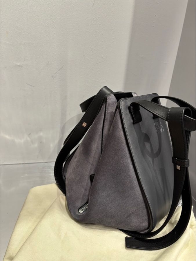Loewe Hammock 黑灰拼色 吊床包 小號 |Classic Trend CT精品|台北東區實體-9