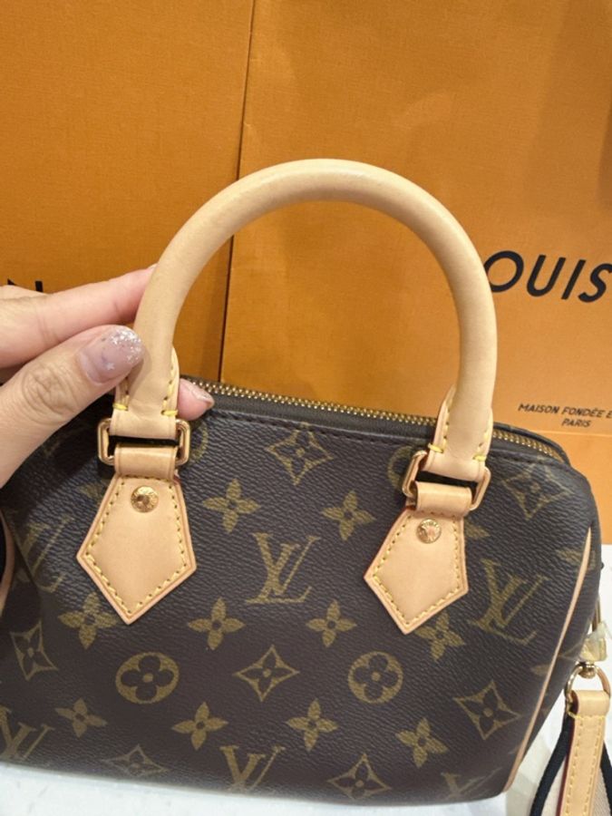 💗Lv 經典老花 Speedy 20 M46222 💗 有兩條背帶💗芯片款-6