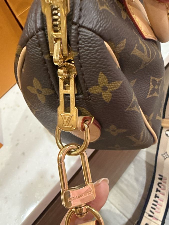 💗Lv 經典老花 Speedy 20 M46222 💗 有兩條背帶💗芯片款-13