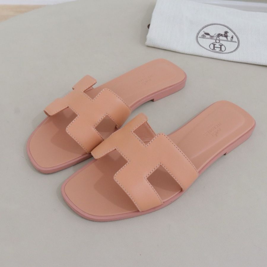 Hermès 愛馬仕 Oran女士拖鞋，37碼，配件防塵袋-0