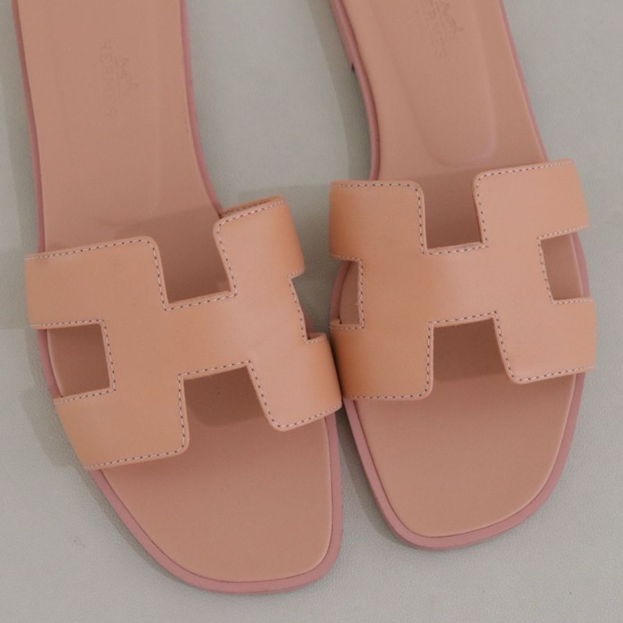 Hermès 愛馬仕 Oran女士拖鞋，37碼，配件防塵袋-2