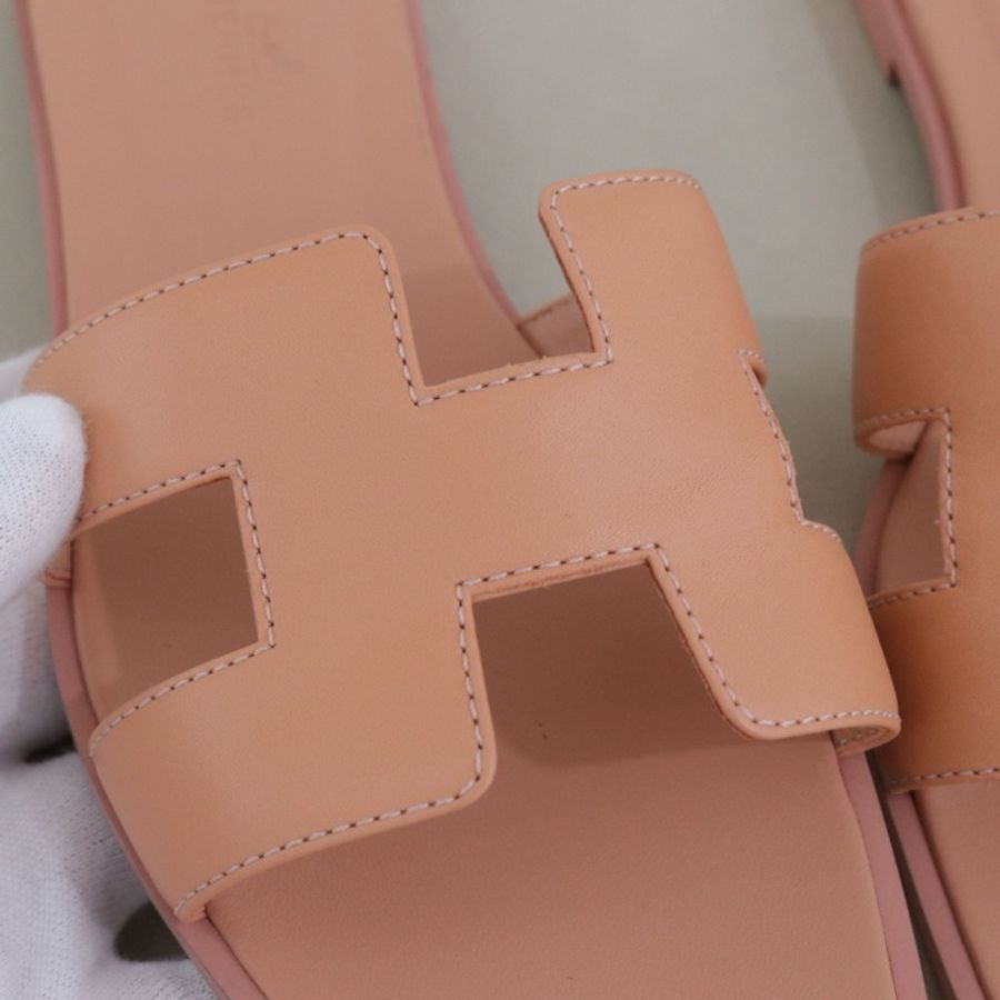 Hermès 愛馬仕 Oran女士拖鞋，37碼，配件防塵袋-3