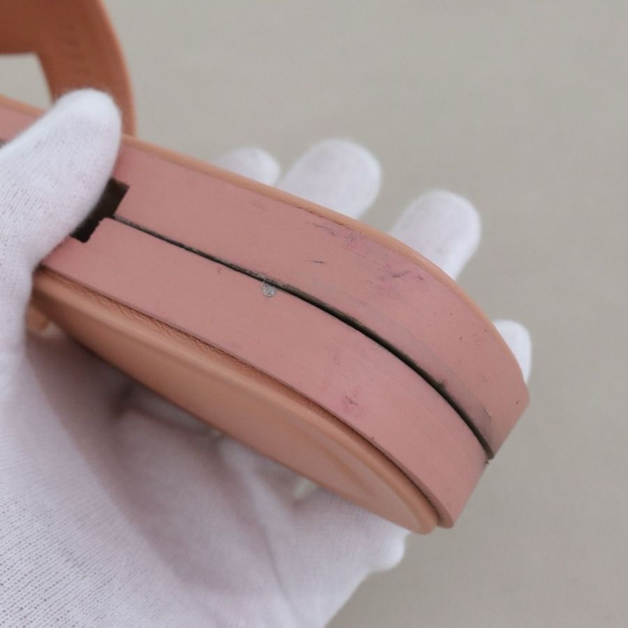 Hermès 愛馬仕 Oran女士拖鞋，37碼，配件防塵袋-4