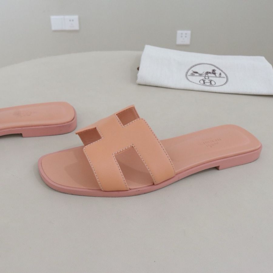 Hermès 愛馬仕 Oran女士拖鞋，37碼，配件防塵袋-5