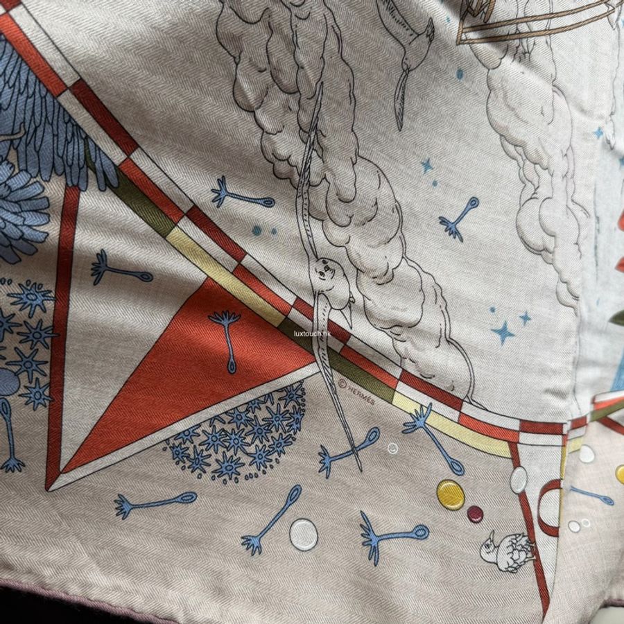📤 全新 現貨 🧡 Hermes Scarf Shawl 140 絲巾 方巾 圍巾 cashmere🧣 Flagship 福寶郵輪-4