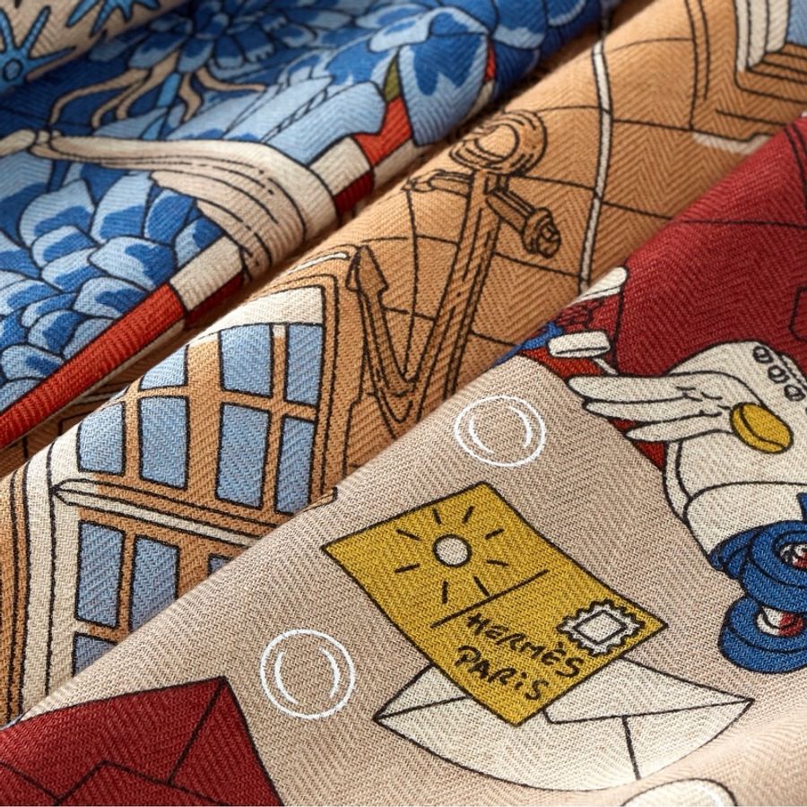 📤 全新 現貨 🧡 Hermes Scarf Shawl 140 絲巾 方巾 圍巾 cashmere🧣 Flagship 福寶郵輪-8