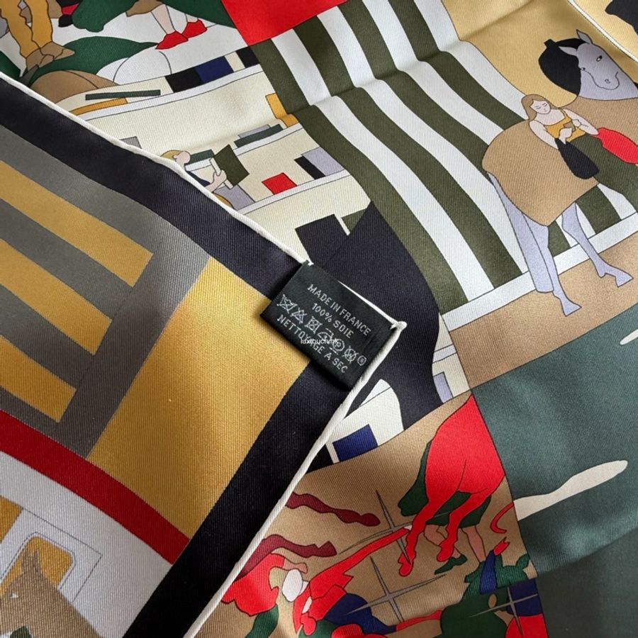 📤 全新 現貨 🧡 Hermes Scarf 90 絲巾 方巾 圍巾🧣Mon Cheval et Moi 我與我的馬-7