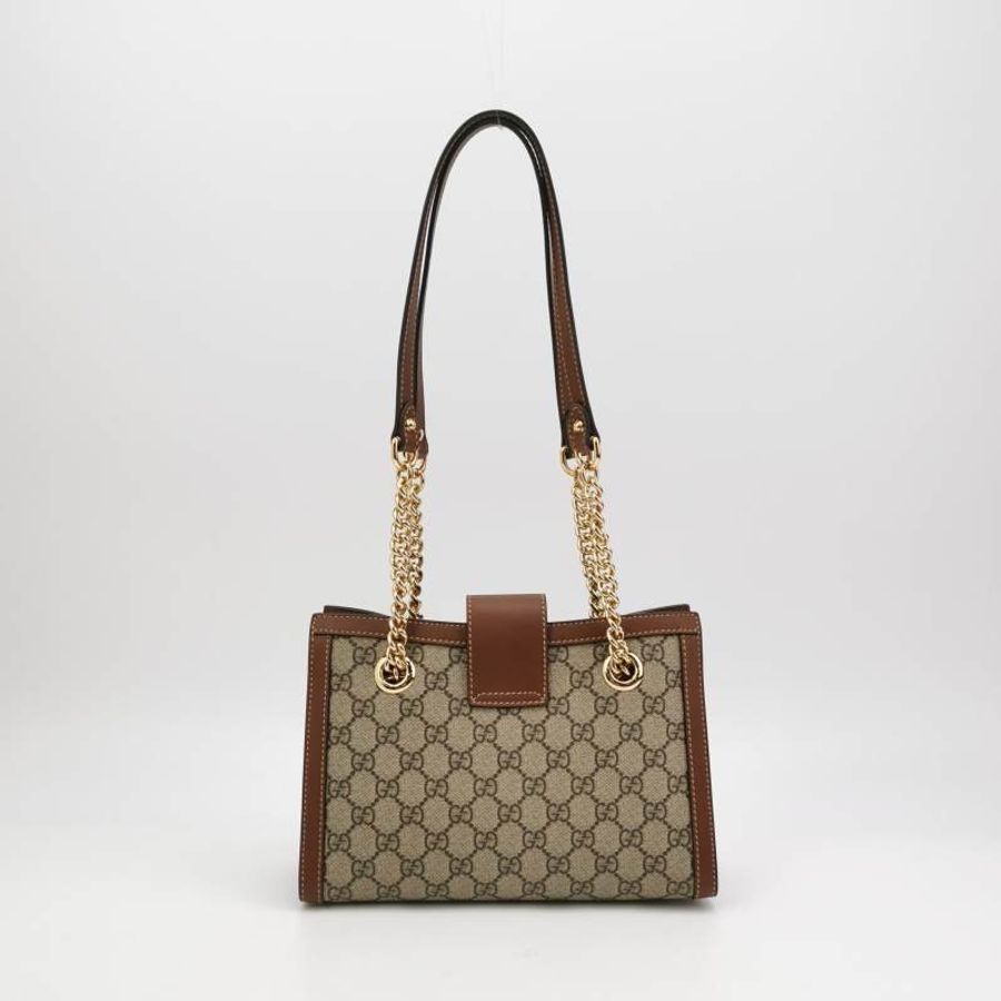 Gucci Padlock中型牛皮GG老花鎖扣單肩包-4