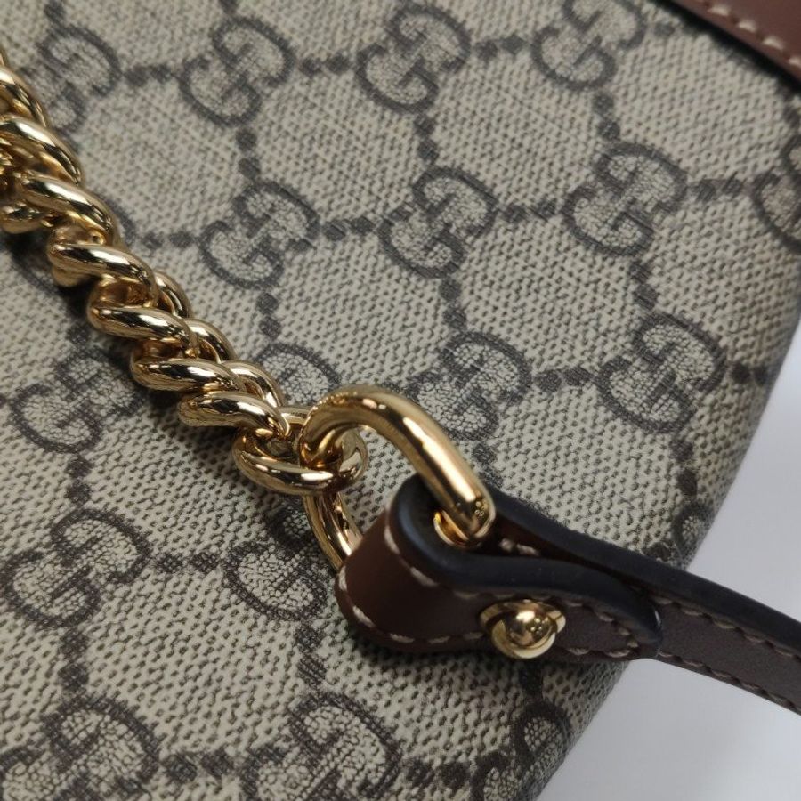 Gucci Padlock中型牛皮GG老花鎖扣單肩包-14