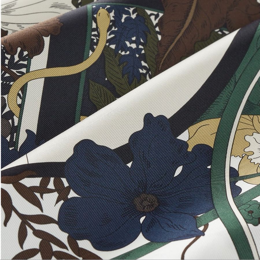 📤 全新 現貨 🧡 Hermes Scarf 90 絲巾 方巾 圍巾🧣La Nature en Voyage自然之旅-2