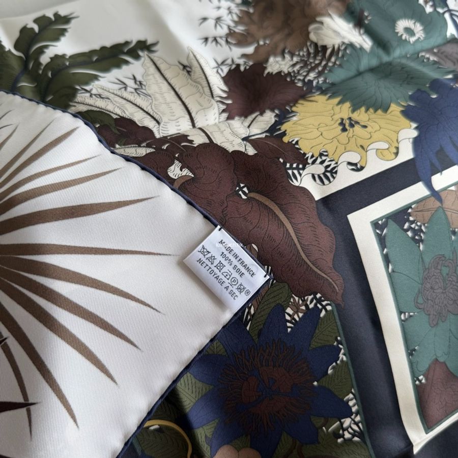 📤 全新 現貨 🧡 Hermes Scarf 90 絲巾 方巾 圍巾🧣La Nature en Voyage自然之旅-7