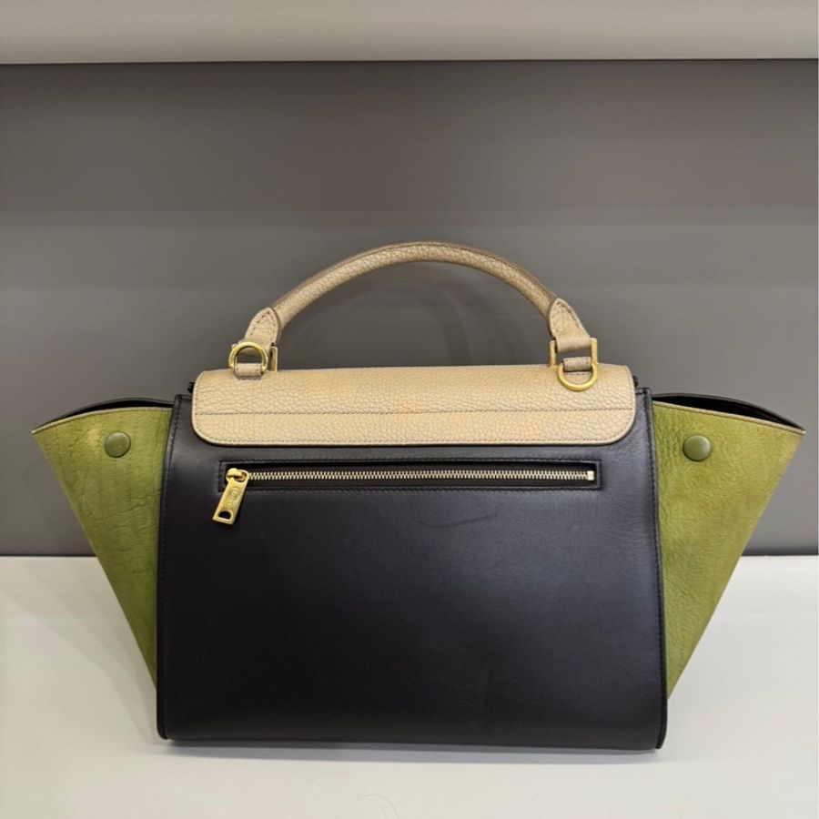 賽琳Celine trepeze三拼色牛皮鞦韆包中號-1