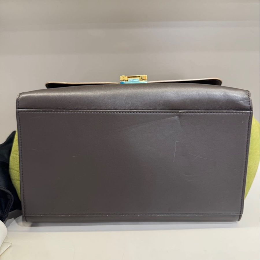 賽琳Celine trepeze三拼色牛皮鞦韆包中號-4