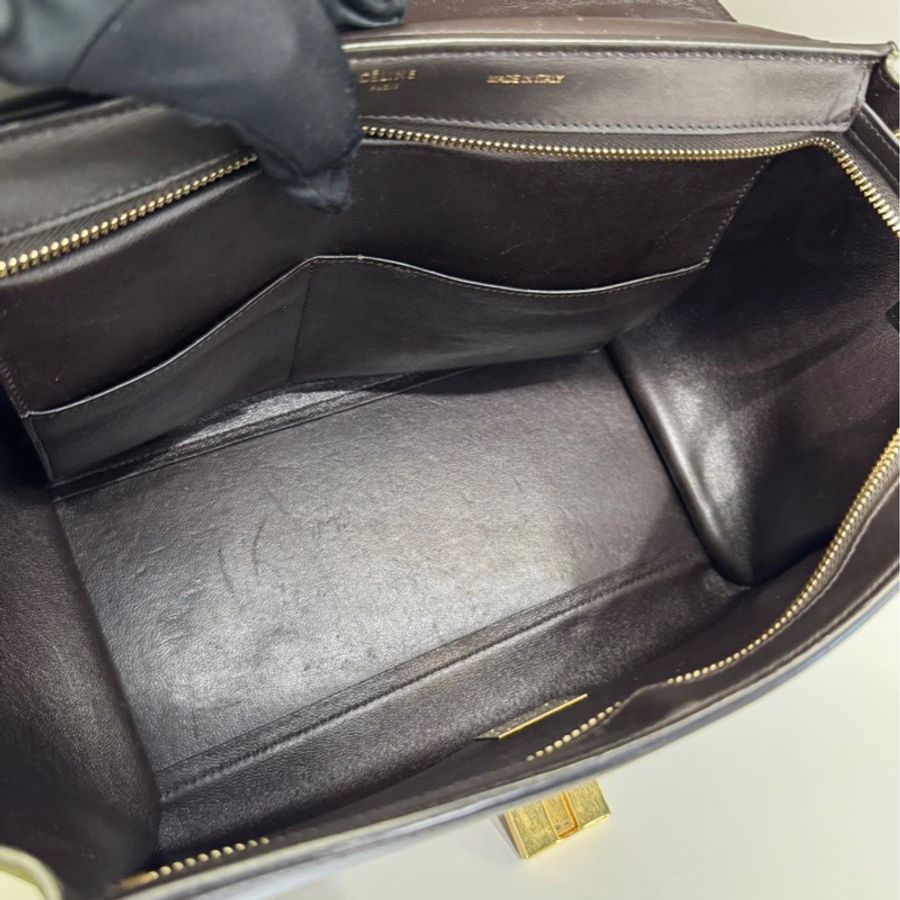 賽琳Celine trepeze三拼色牛皮鞦韆包中號-5