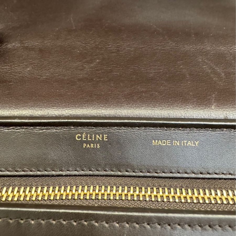 賽琳Celine trepeze三拼色牛皮鞦韆包中號-6