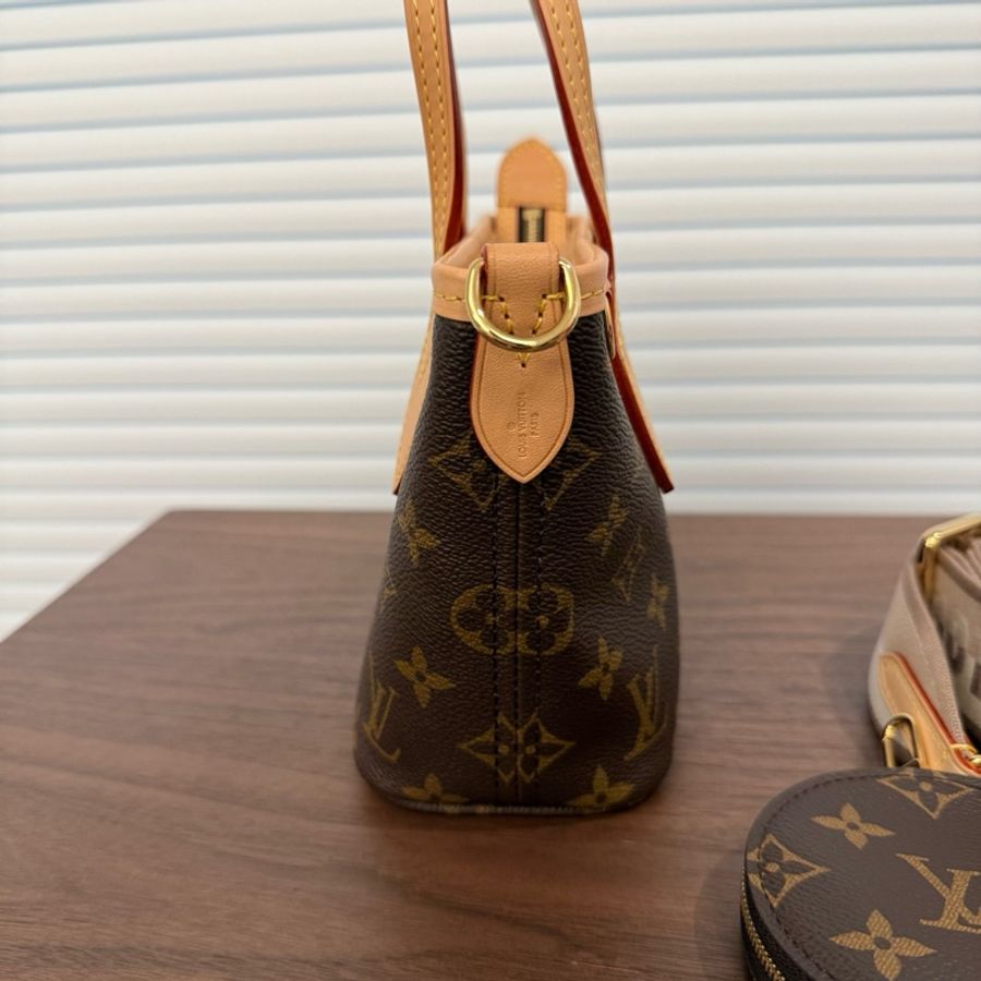 LV 路易威登 老花never full bb 手提包斜背包 芯片款-2